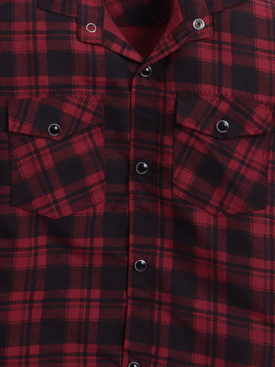 Boys Cotton Blend Checked Shirt