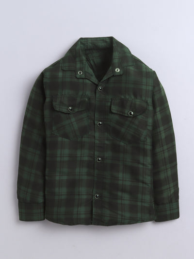 Boys Cotton Blend Checked Shirt