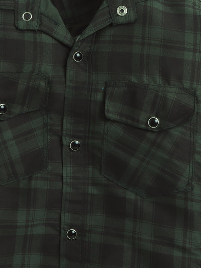 Boys Cotton Blend Checked Shirt