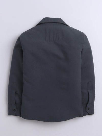 Boys Cotton Blend 3D Graphic Print Shirt