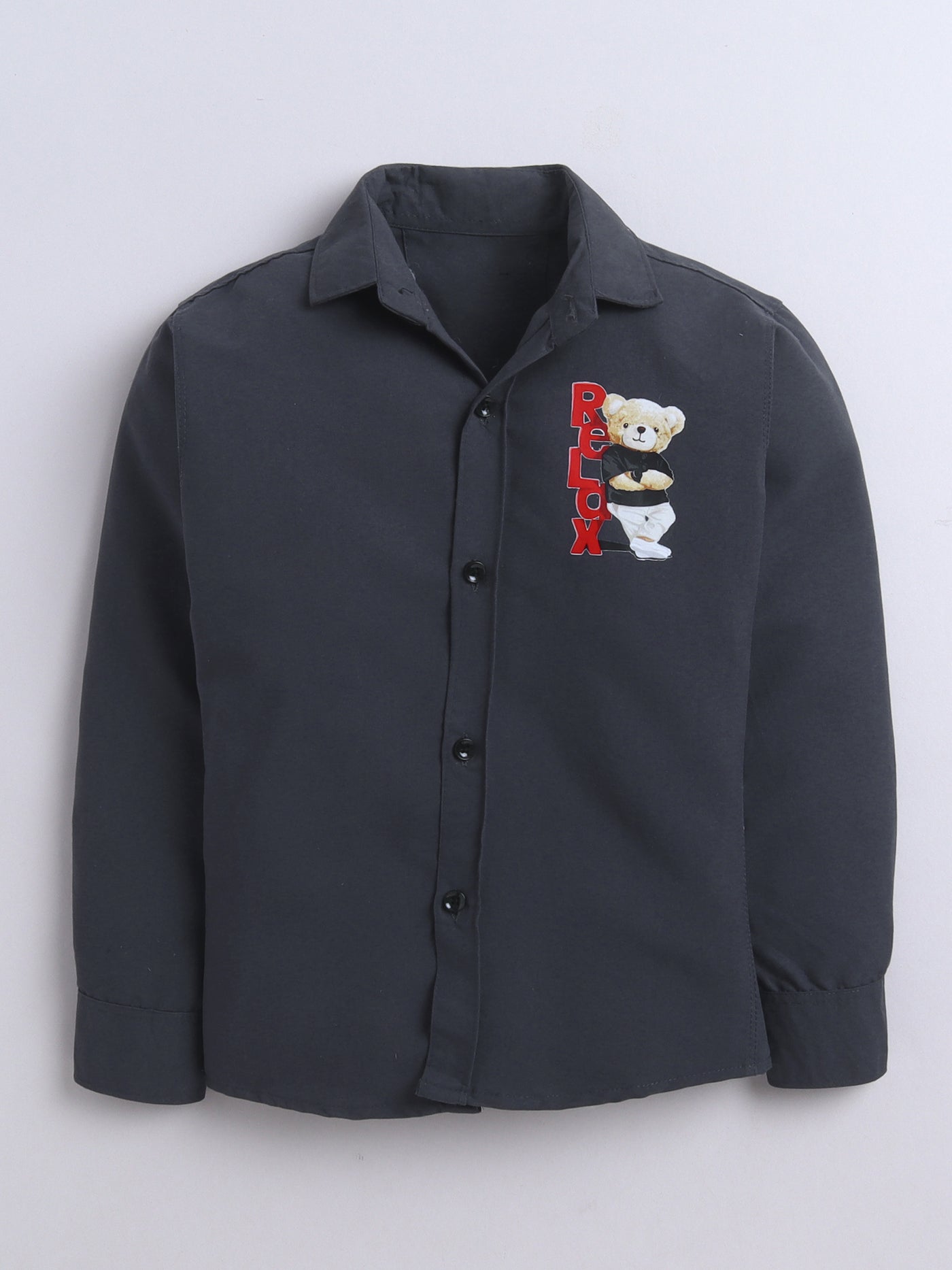 Boys Cotton Blend 3D Graphic Print Shirt