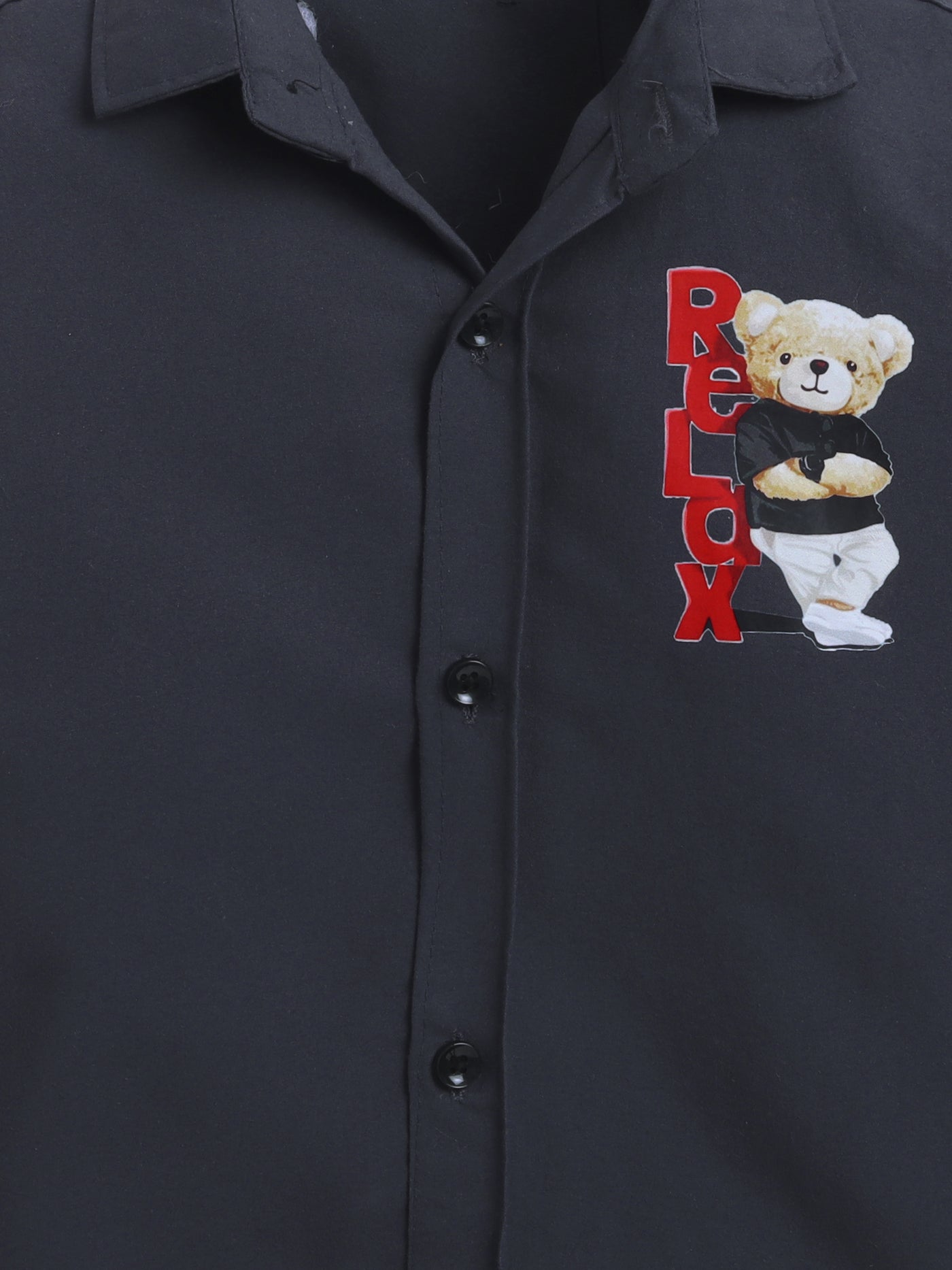 Boys Cotton Blend 3D Graphic Print Shirt