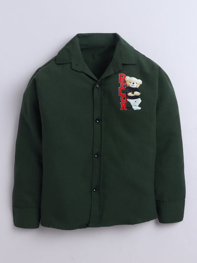 Boys Cotton Blend 3D Graphic Print Shirt