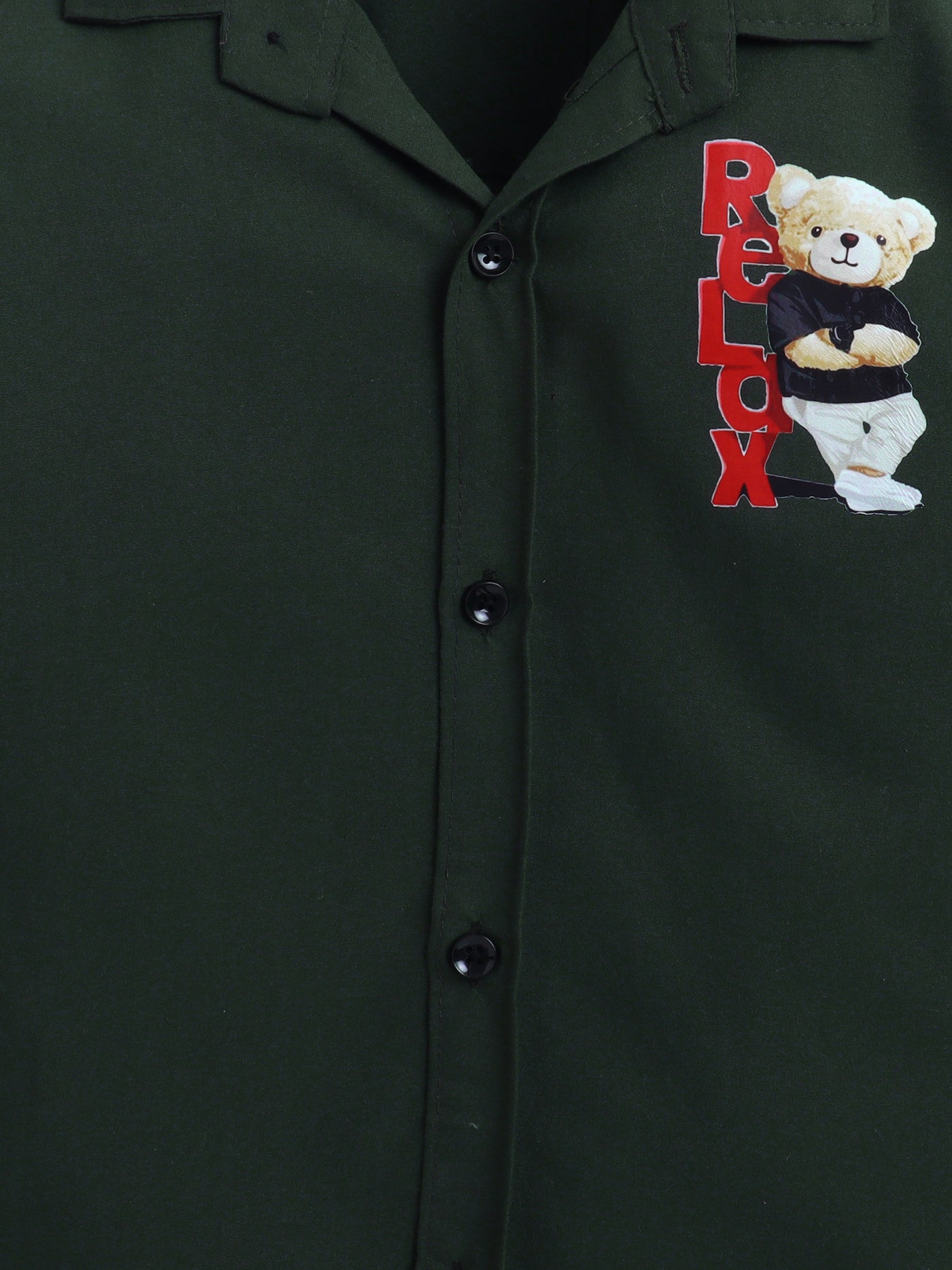 Boys Cotton Blend 3D Graphic Print Shirt