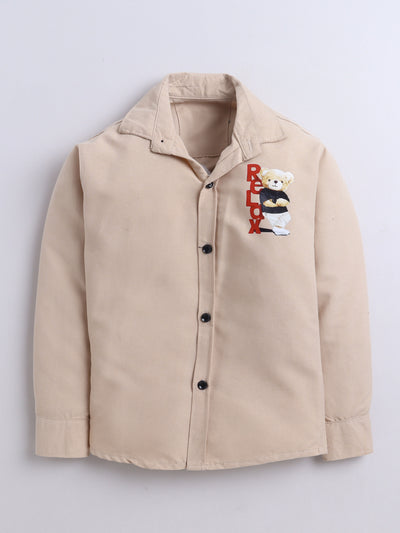 Boys Cotton Blend 3D Graphic Print Shirt