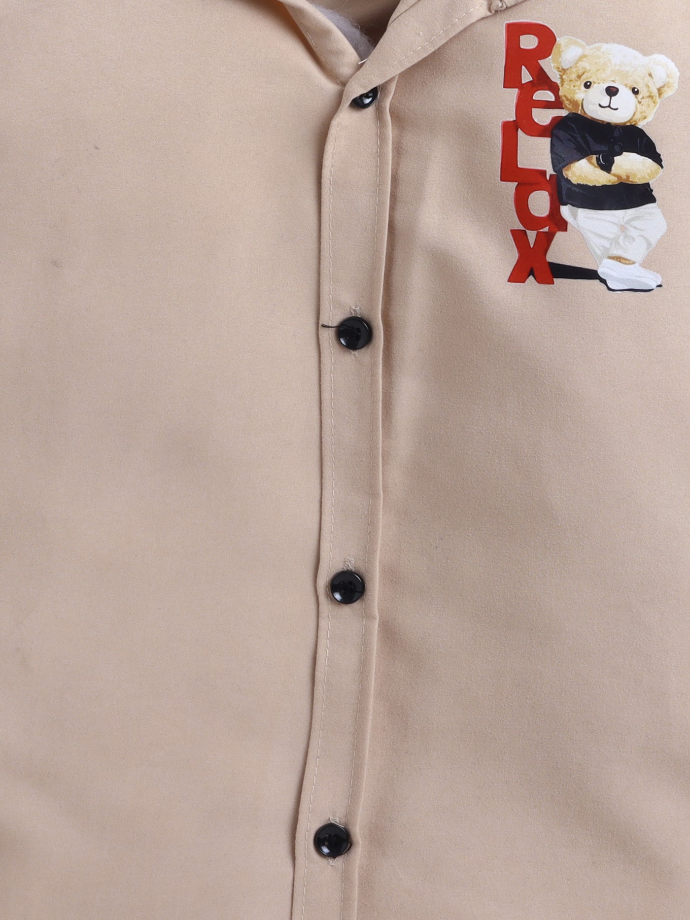 Boys Cotton Blend 3D Graphic Print Shirt