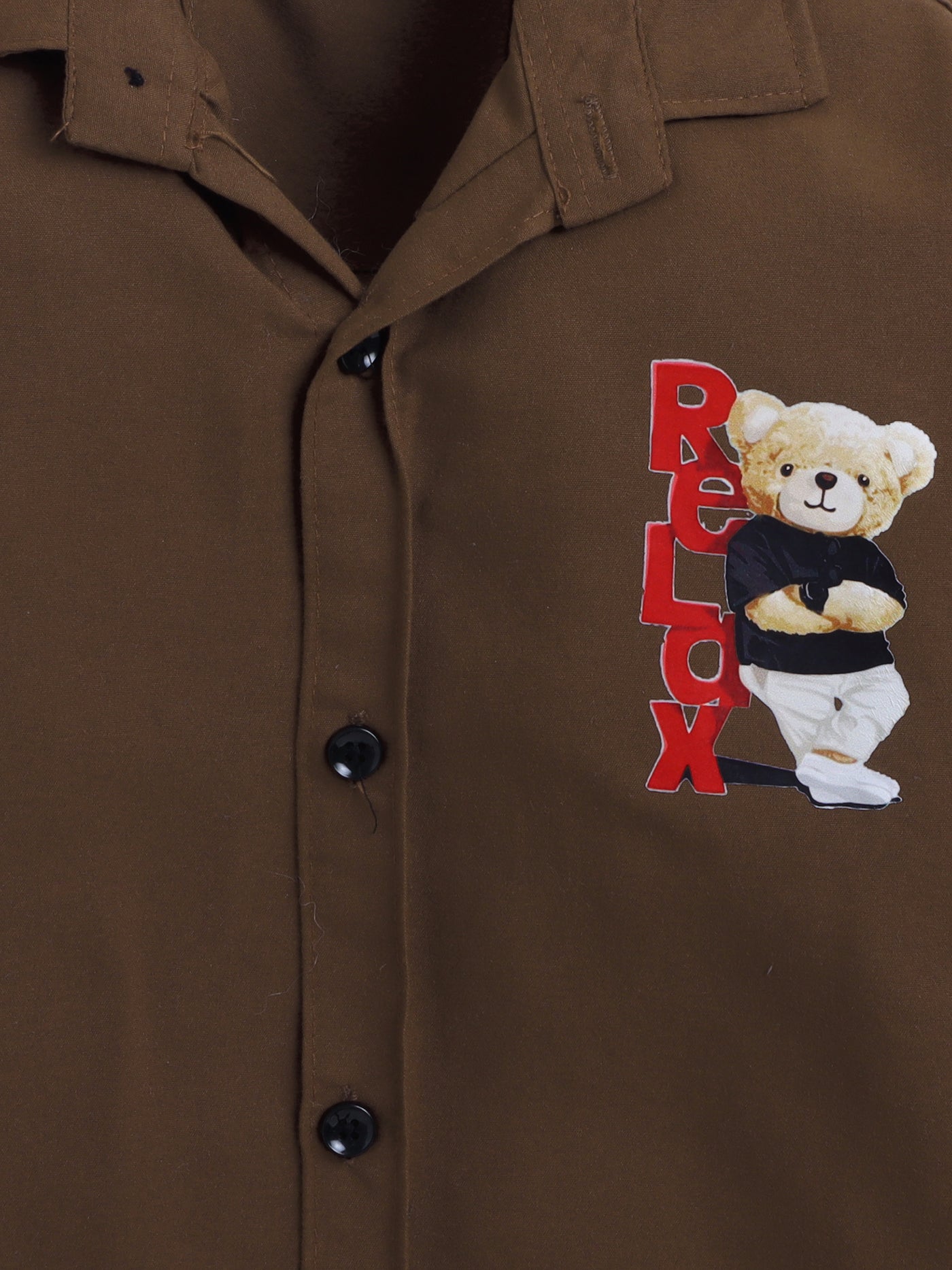 Boys Cotton Blend 3D Graphic Print Shirt