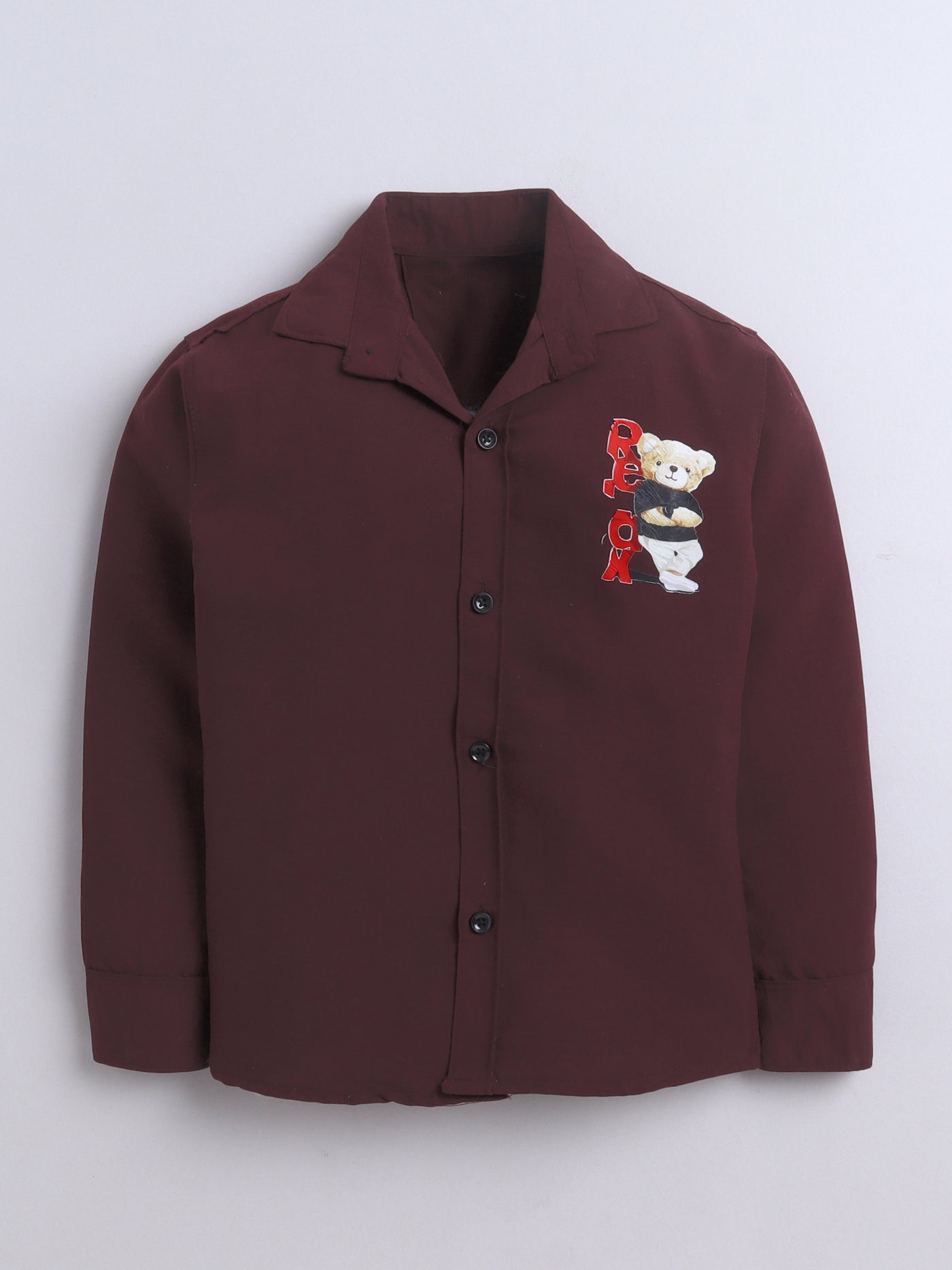 Boys Cotton Blend 3D Graphic Print Shirt