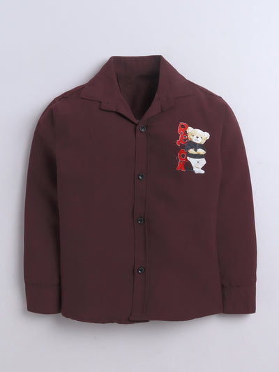 Boys Cotton Blend 3D Graphic Print Shirt