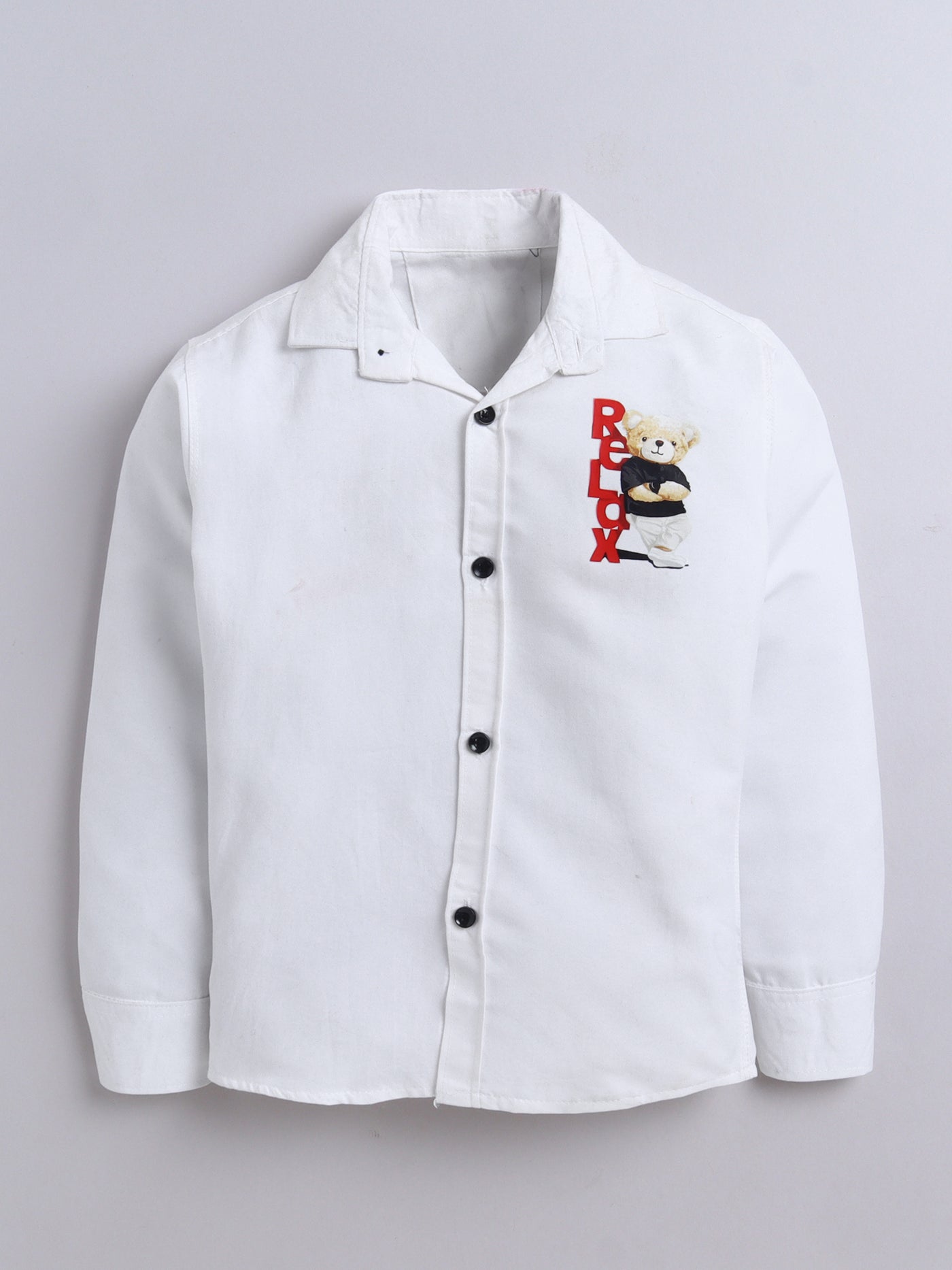 Boys Cotton Blend 3D Graphic Print Shirt