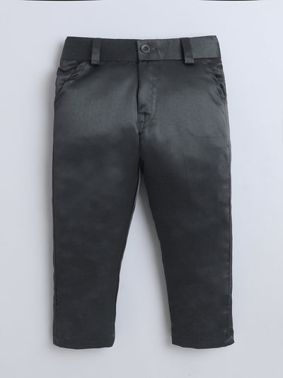 Boys Jacquard Zigzag Pattern Sherwani & Trouser Set