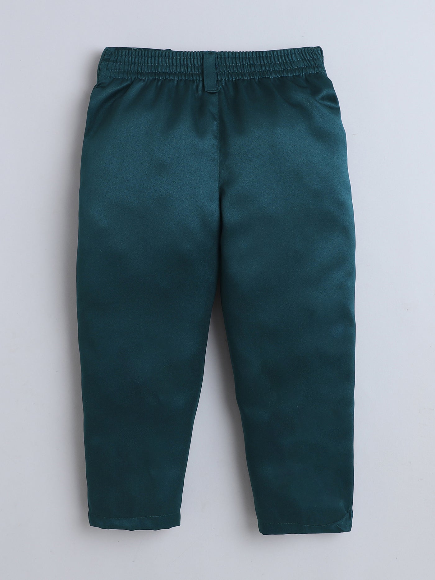 Boys Cotton Full Sleeves Solid Shirt & Trouser Set With Cap, Suspender, Bow