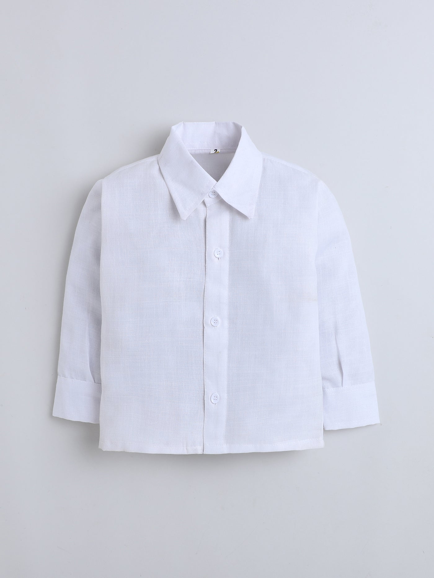 Boys Cotton Full Sleeves Solid Shirt & Trouser Set With Cap, Suspender, Bow