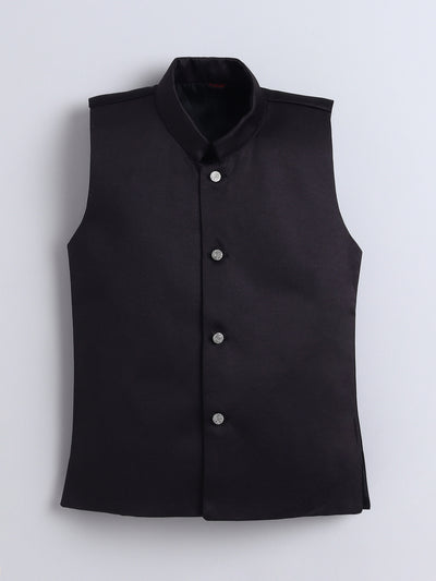 Boys Geometric Sequins Embellished Sherwani Set