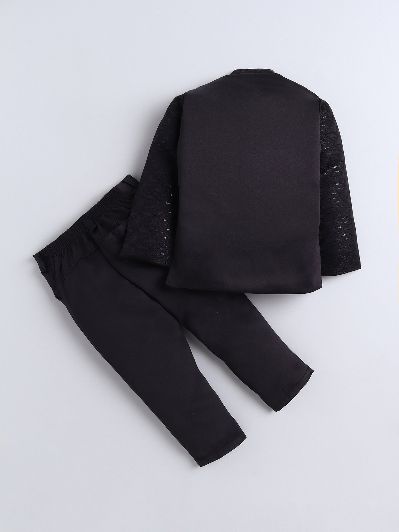 Boys Geometric Sequins Embellished Sherwani Set