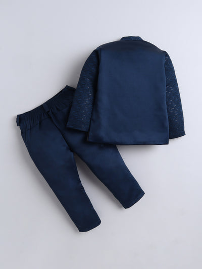 Boys Geometric Sequins Embellished Sherwani Set