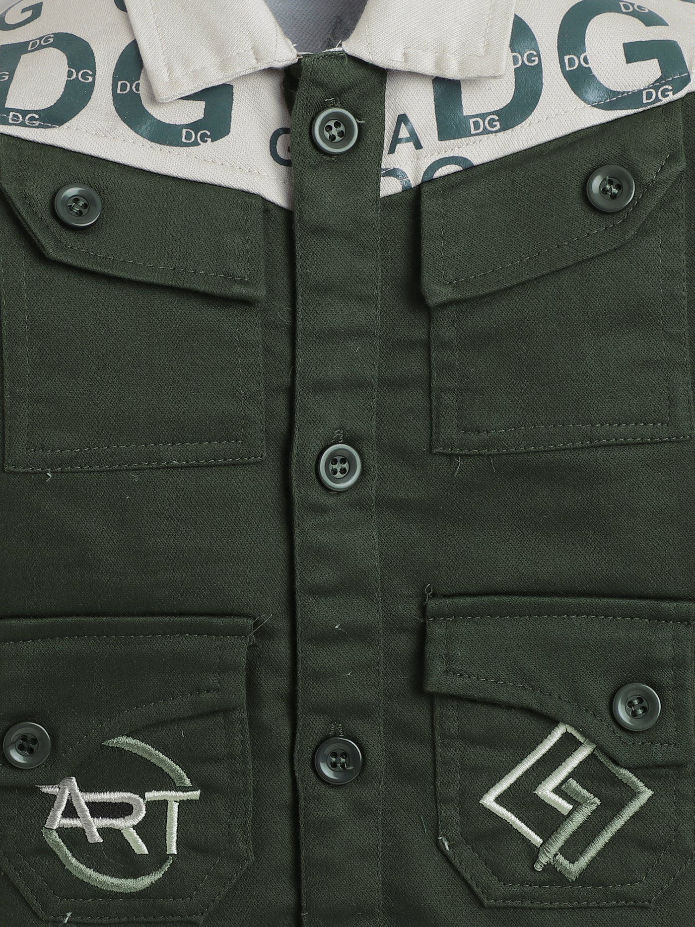 Boys Cotton Blend Graphic Print Jacket T-shirt & Trouser Set