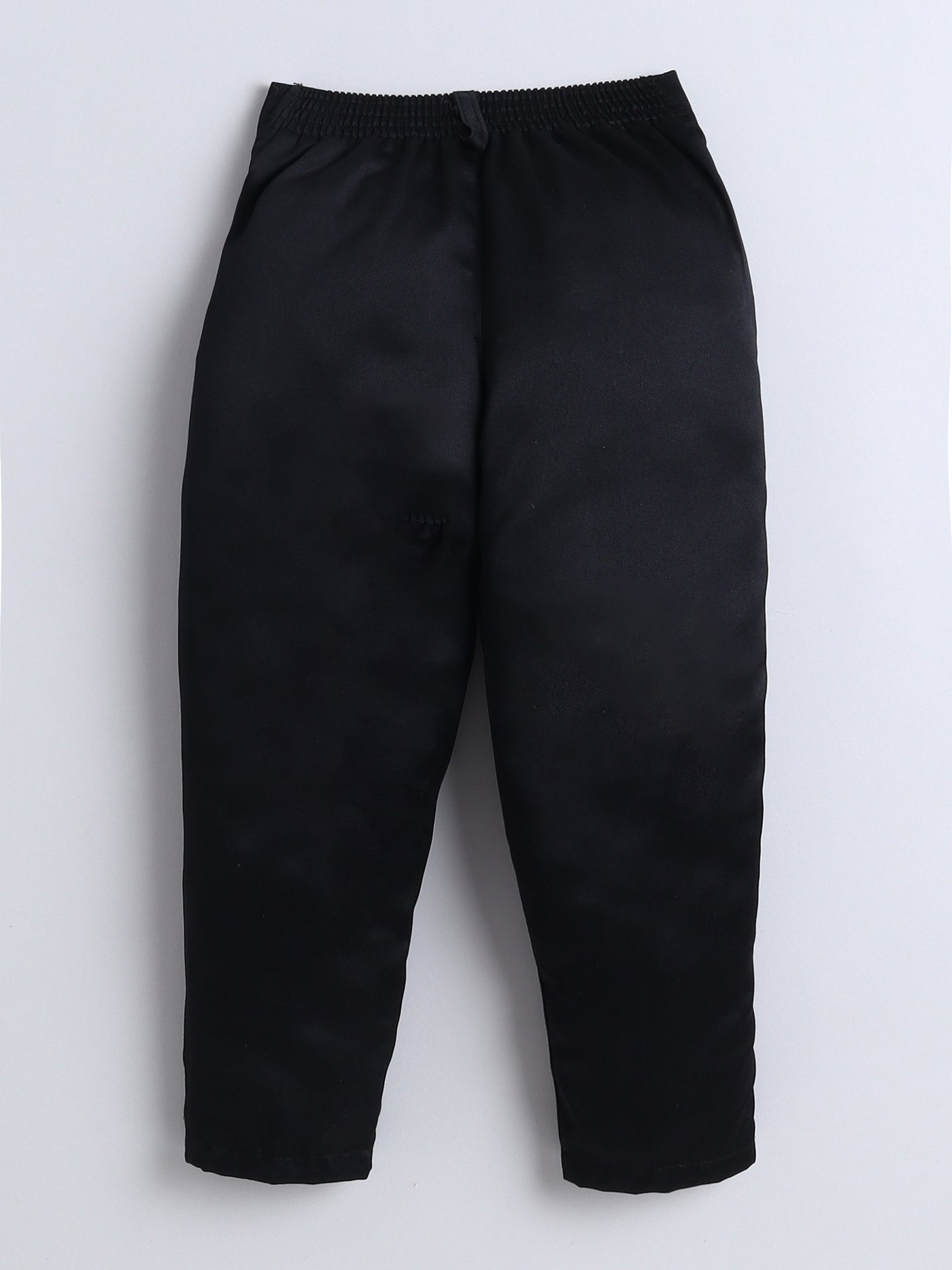 Boys Diamond Embroidery Bib Shirt & Pant Set With Bow