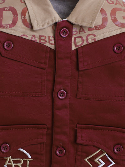 Boys Cotton Blend Graphic Print Jacket T-shirt & Trouser Set