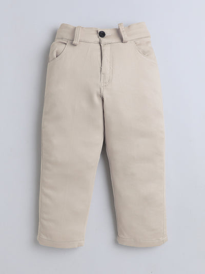 Boys Cotton Blend Graphic Print Jacket T-shirt & Trouser Set