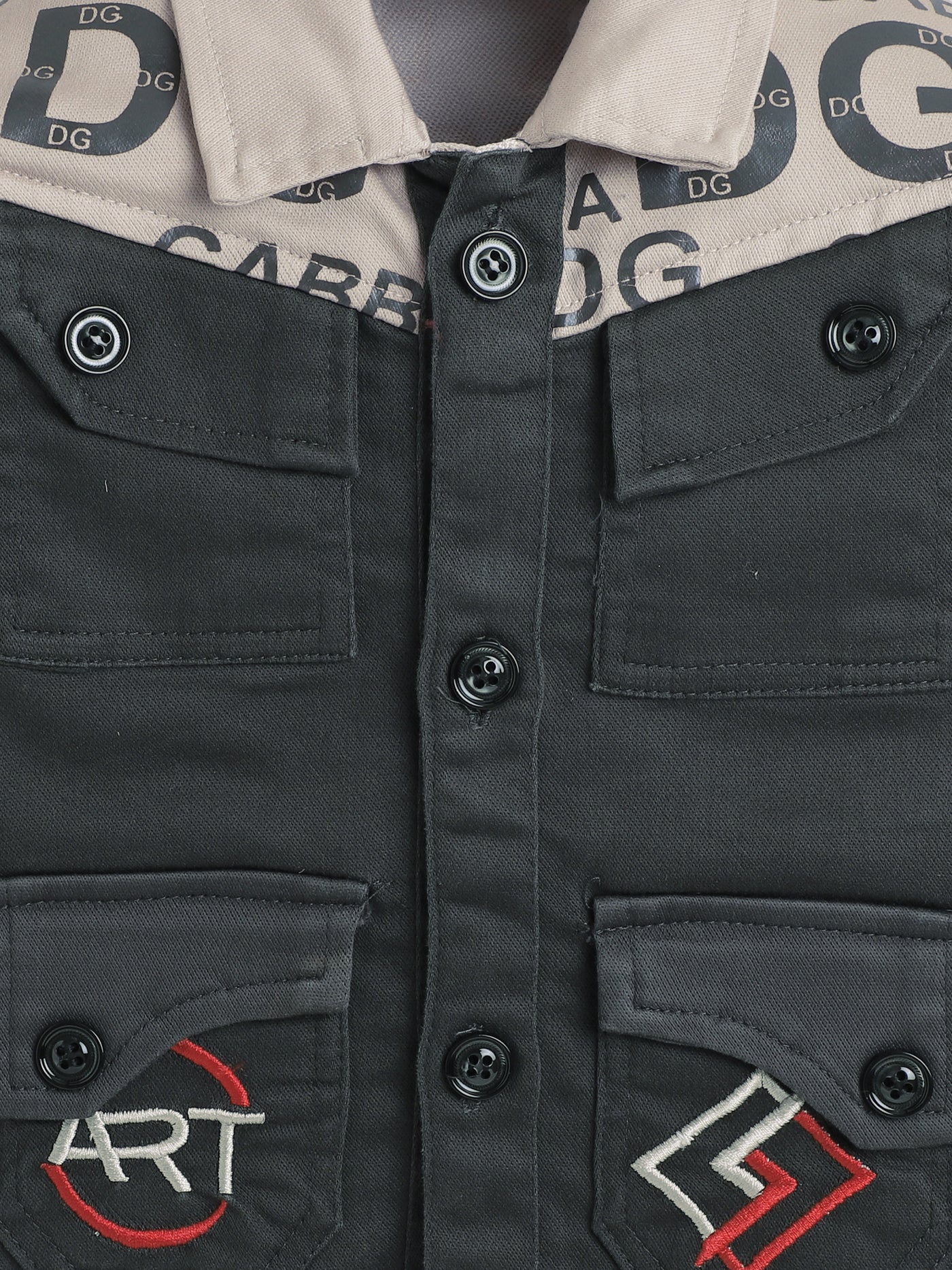 Boys Cotton Blend Graphic Print Jacket T-shirt & Trouser Set