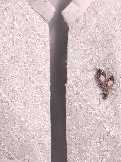 Boys Stone Embellished Embroidered Sherwani Set