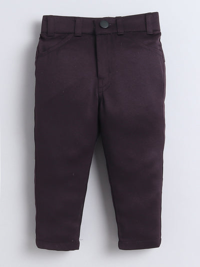 Boys Sequins Embellished Embroidered 3 Piece Suit Set With Bow