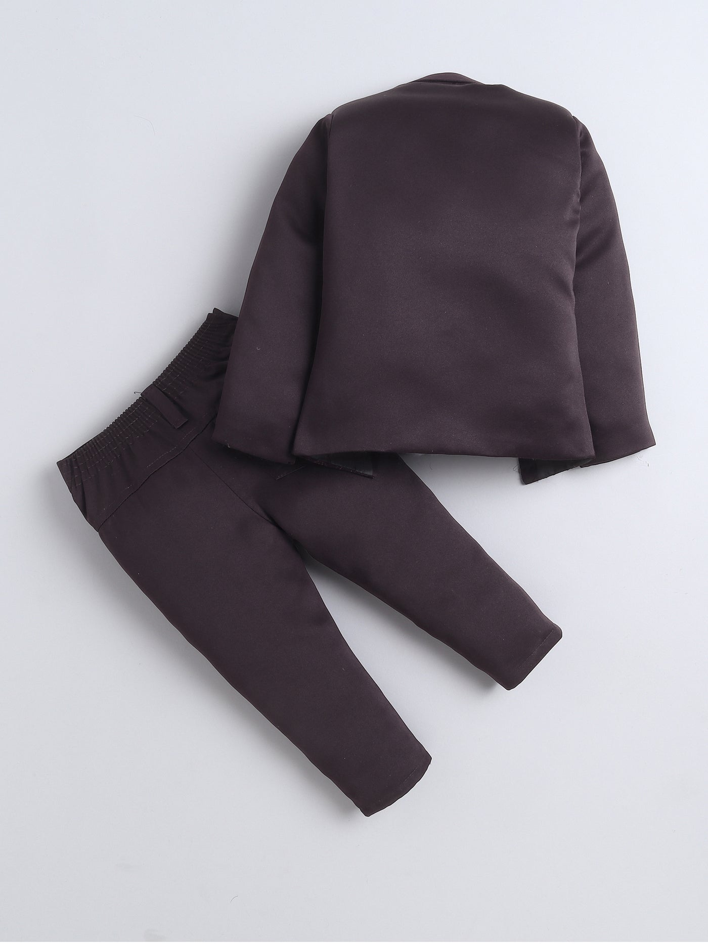 Boys Vine Motifs 3 Piece Suit Set With Bow