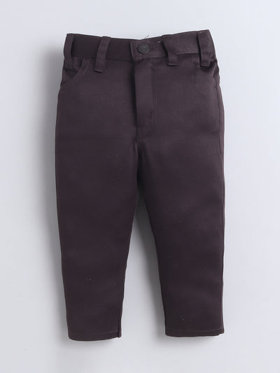 Boys Vine Motifs 3 Piece Suit Set With Bow