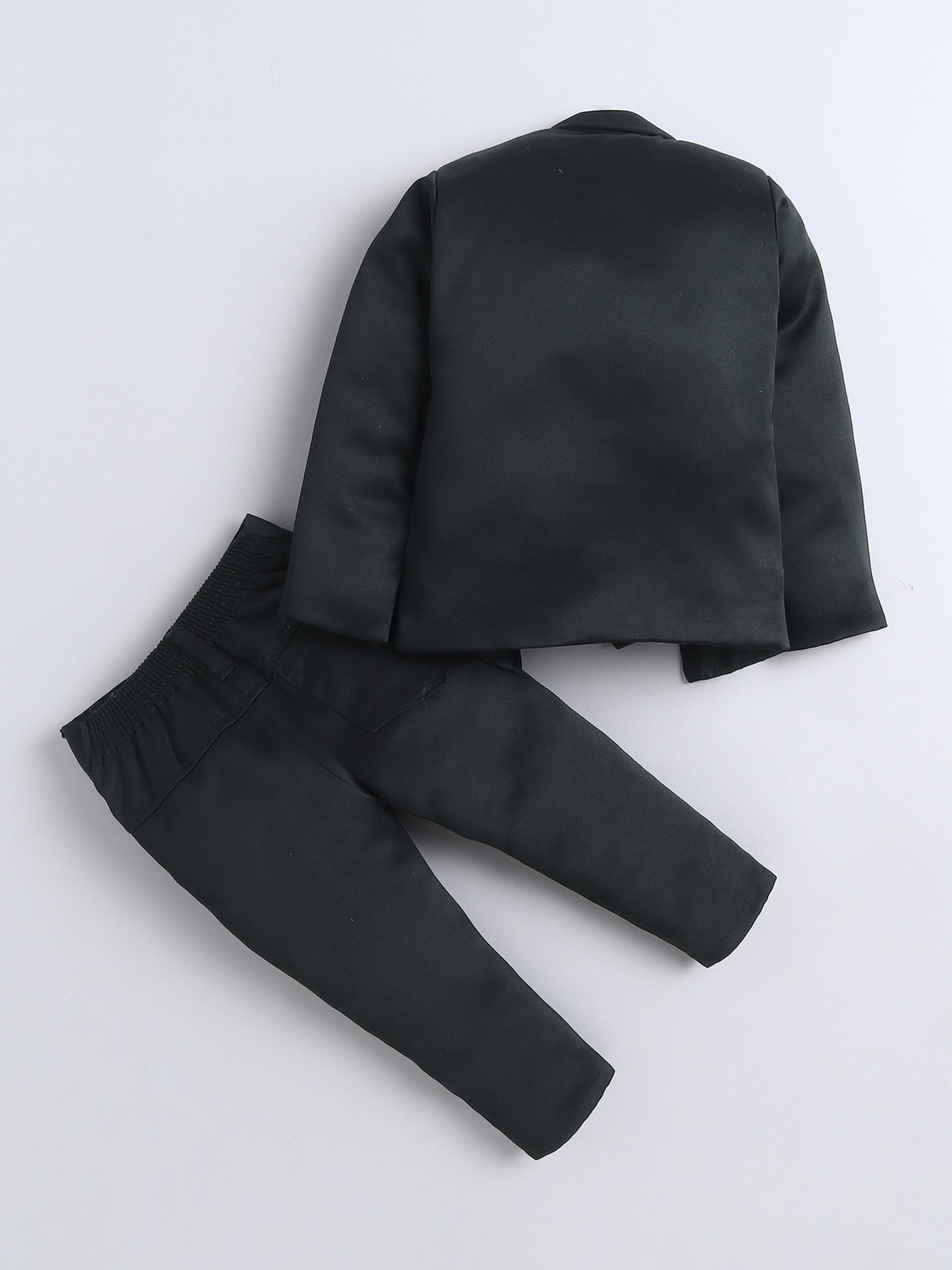 Boys Vine Motifs 3 Piece Suit Set With Bow