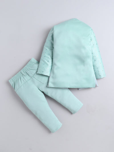 Boys Sequins Embellished Embroidered Sherwani Set