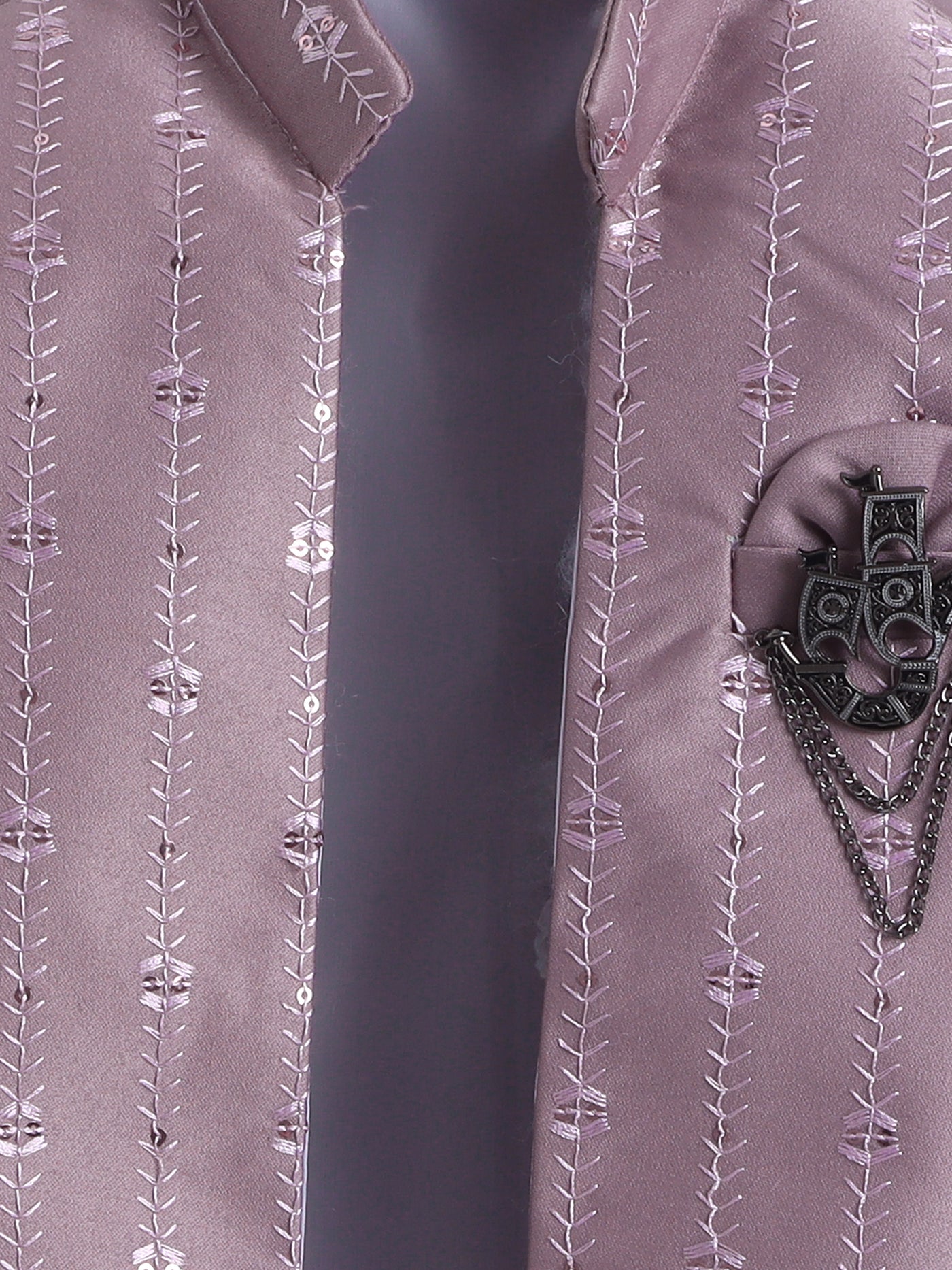 Boys Sequins Embellished Embroidered Sherwani Set