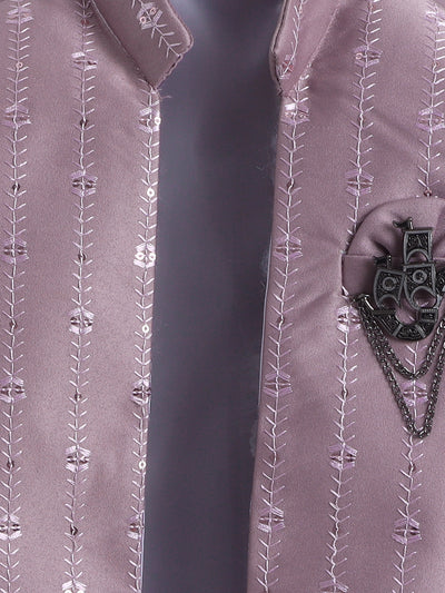 Boys Sequins Embellished Embroidered Sherwani Set