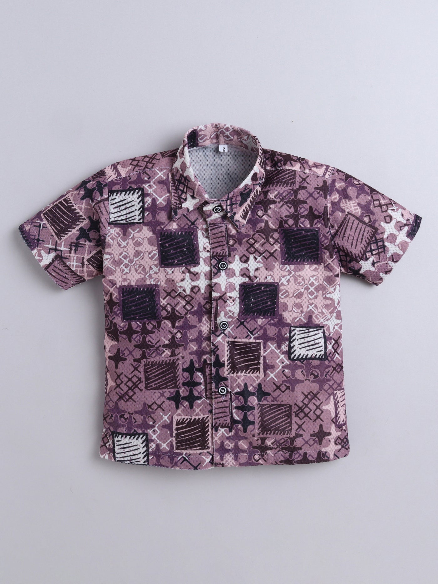 Boys Cotton Blend Printed Half Sleeves Shirt
