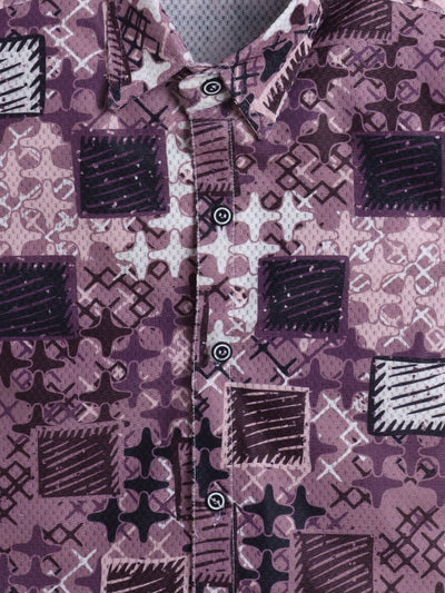 Boys Cotton Blend Printed Half Sleeves Shirt