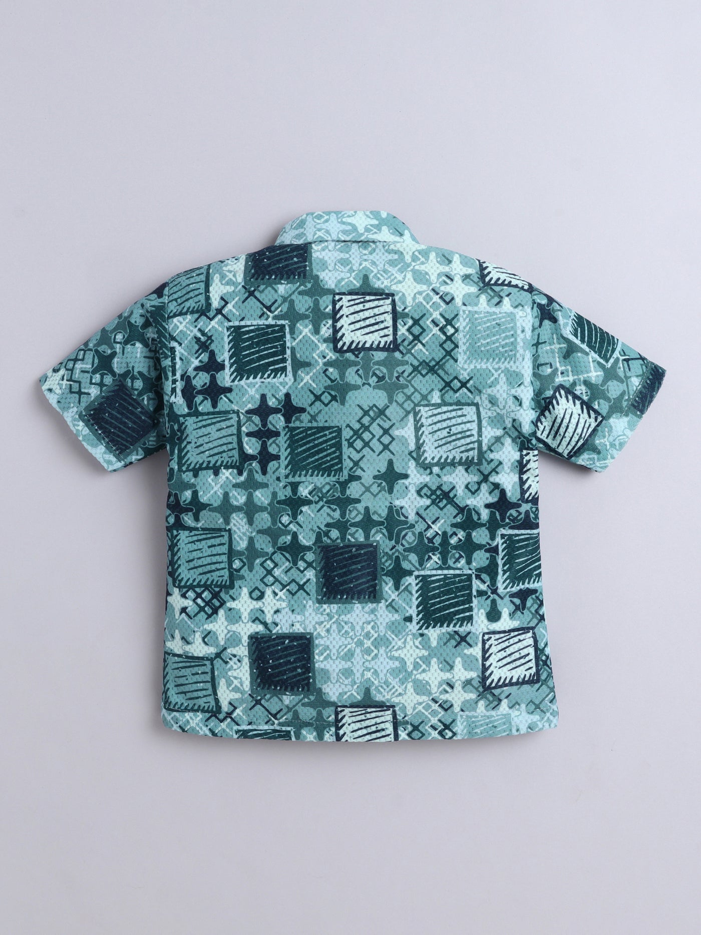 Boys Cotton Blend Printed Half Sleeves Shirt