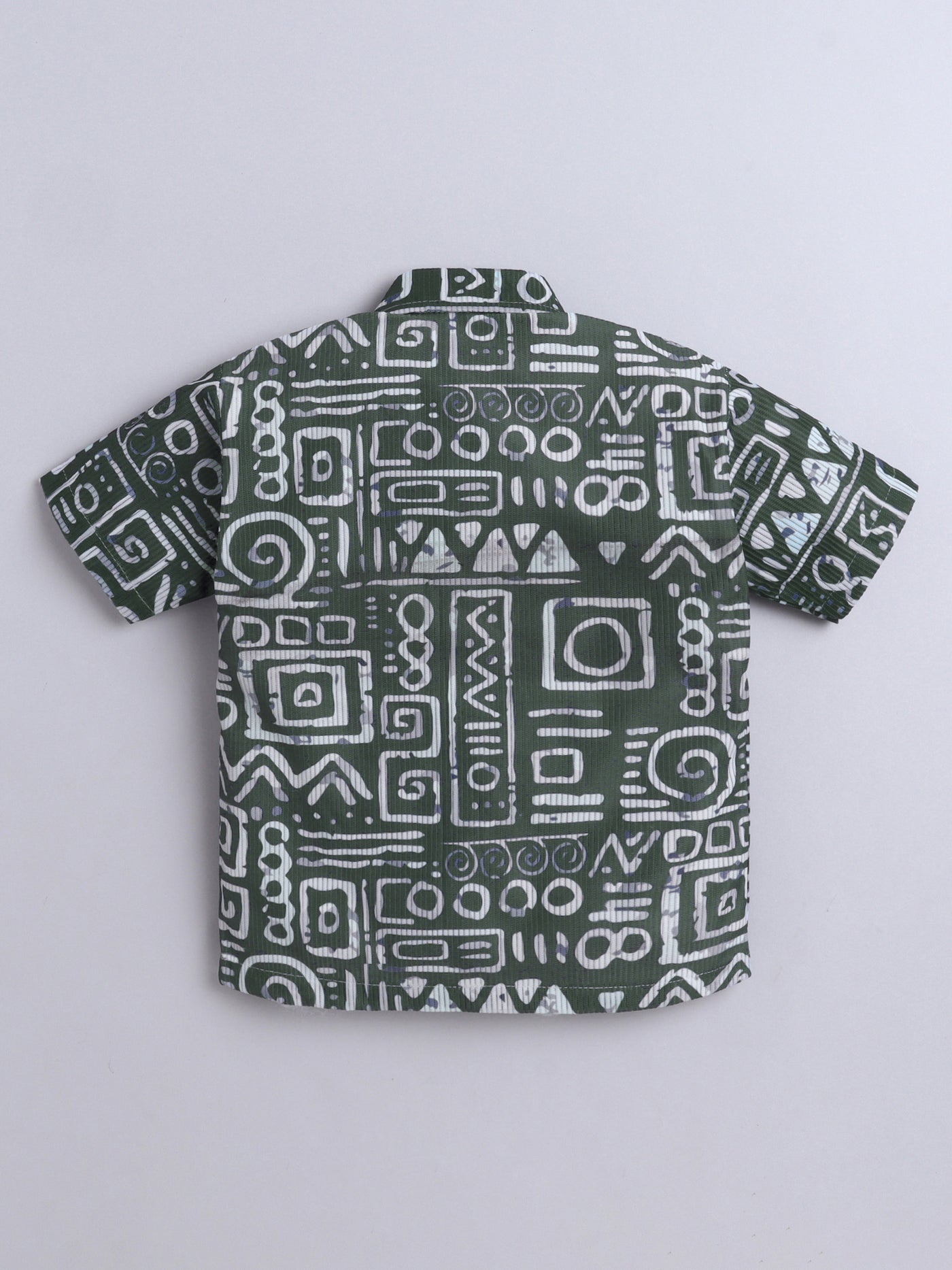 Boys Cotton Blend Printed Half Sleeves Shirt