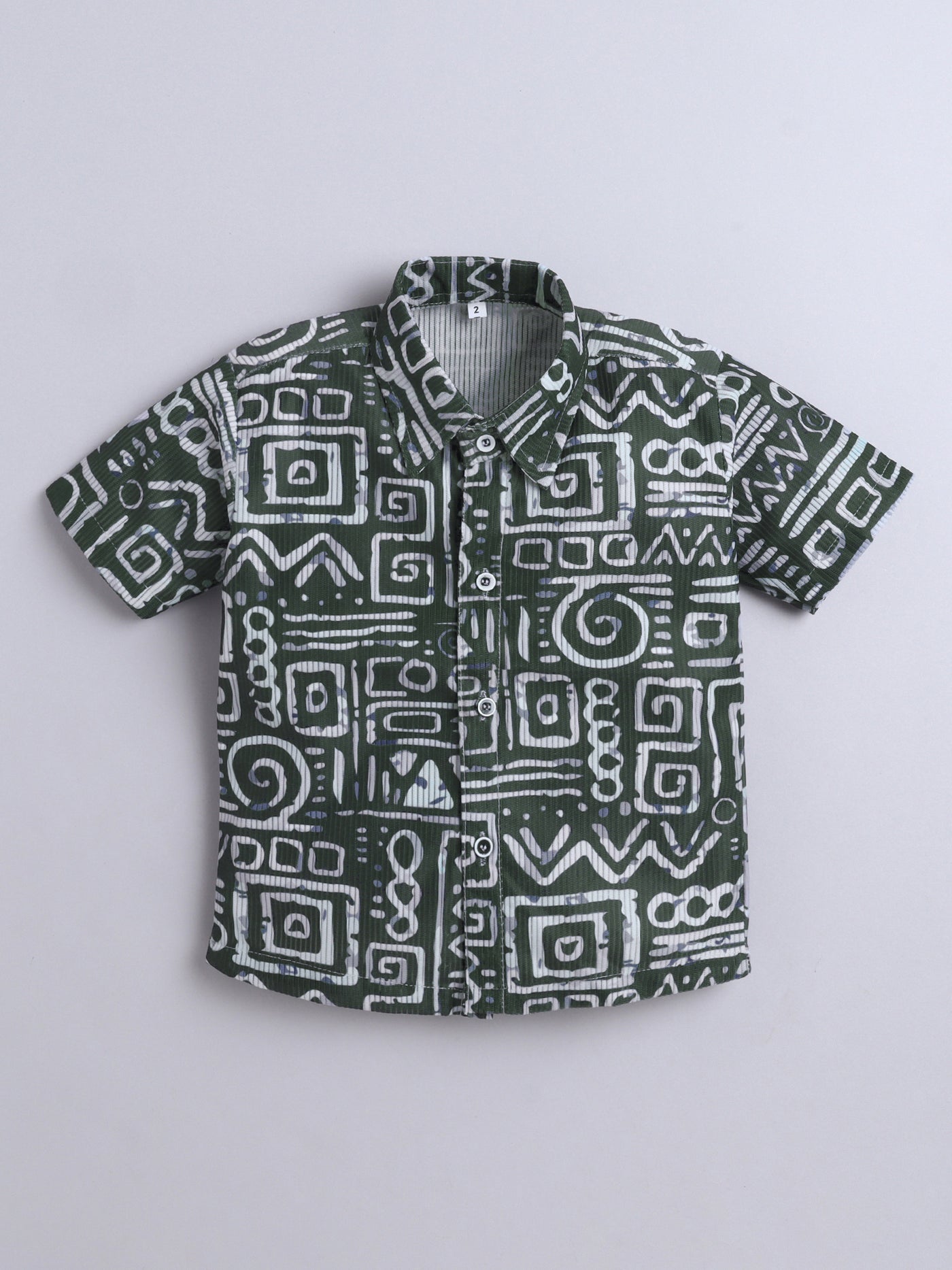 Boys Cotton Blend Printed Half Sleeves Shirt