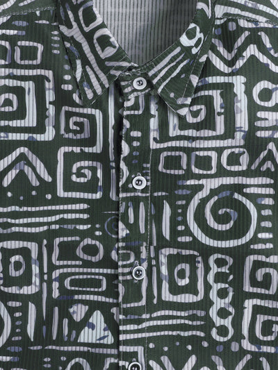 Boys Cotton Blend Printed Half Sleeves Shirt