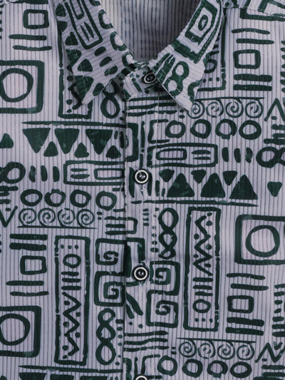 Boys Cotton Blend Printed Half Sleeves Shirt