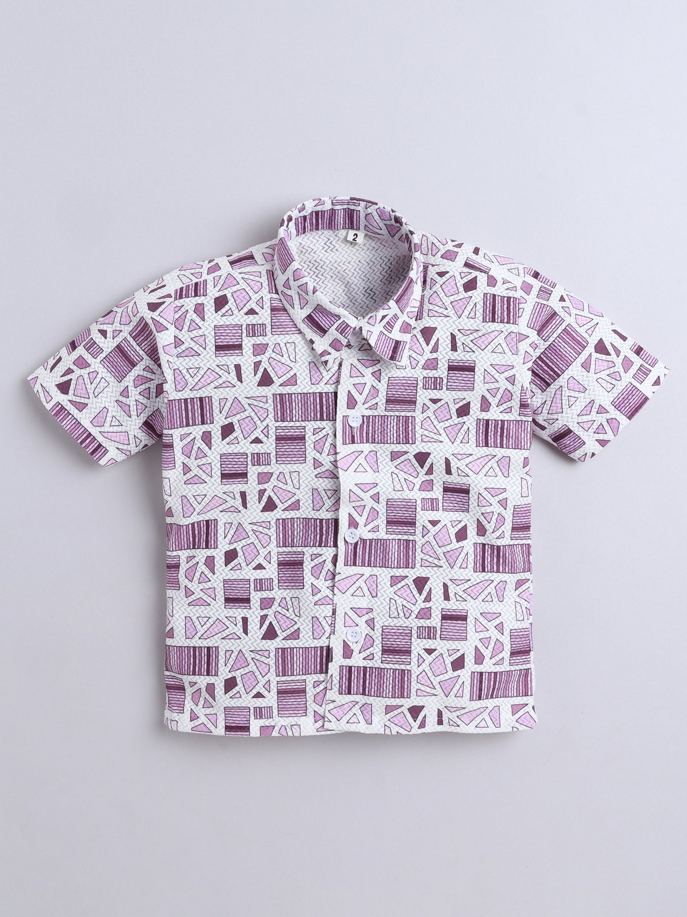 Boys Cotton Blend Printed Half Sleeves Shirt