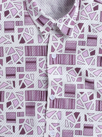 Boys Cotton Blend Printed Half Sleeves Shirt