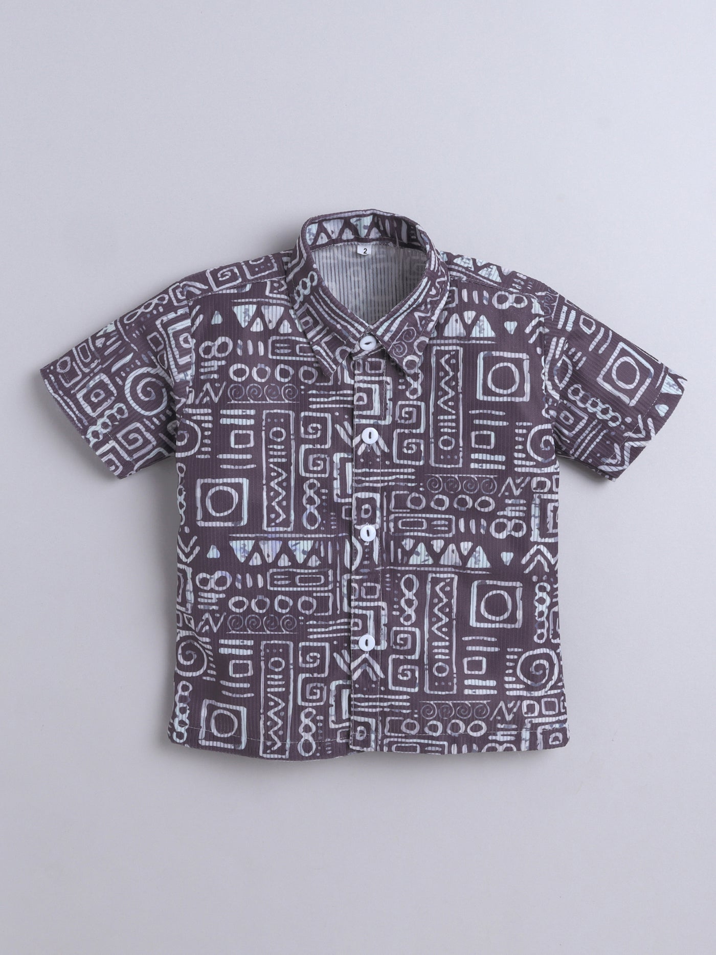 Boys Cotton Blend Printed Half Sleeves Shirt
