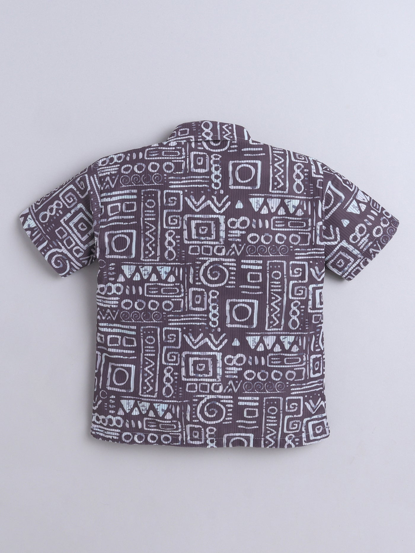 Boys Cotton Blend Printed Half Sleeves Shirt