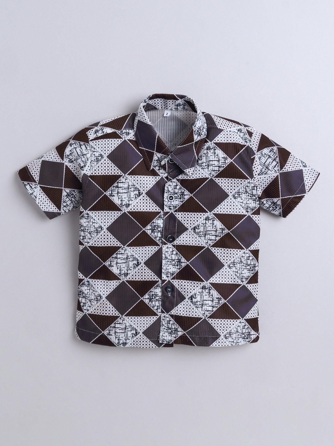 Boys Cotton Blend Printed Half Sleeves Shirt