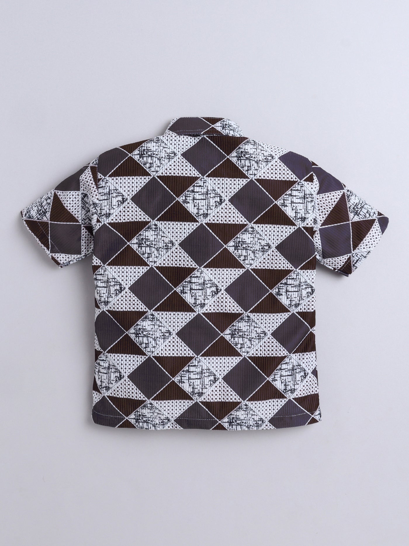 Boys Cotton Blend Printed Half Sleeves Shirt