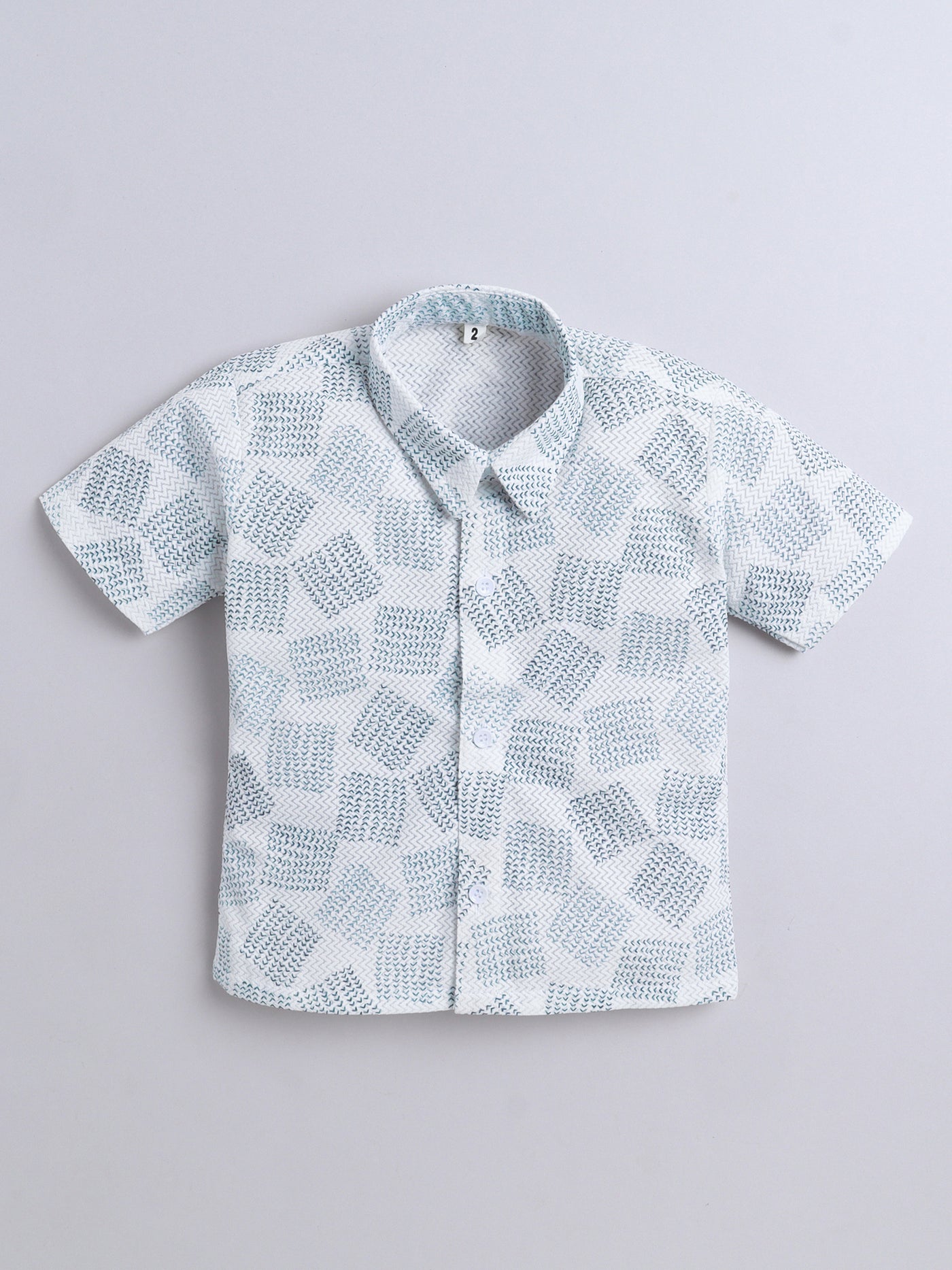 Boys Cotton Blend Printed Half Sleeves Shirt
