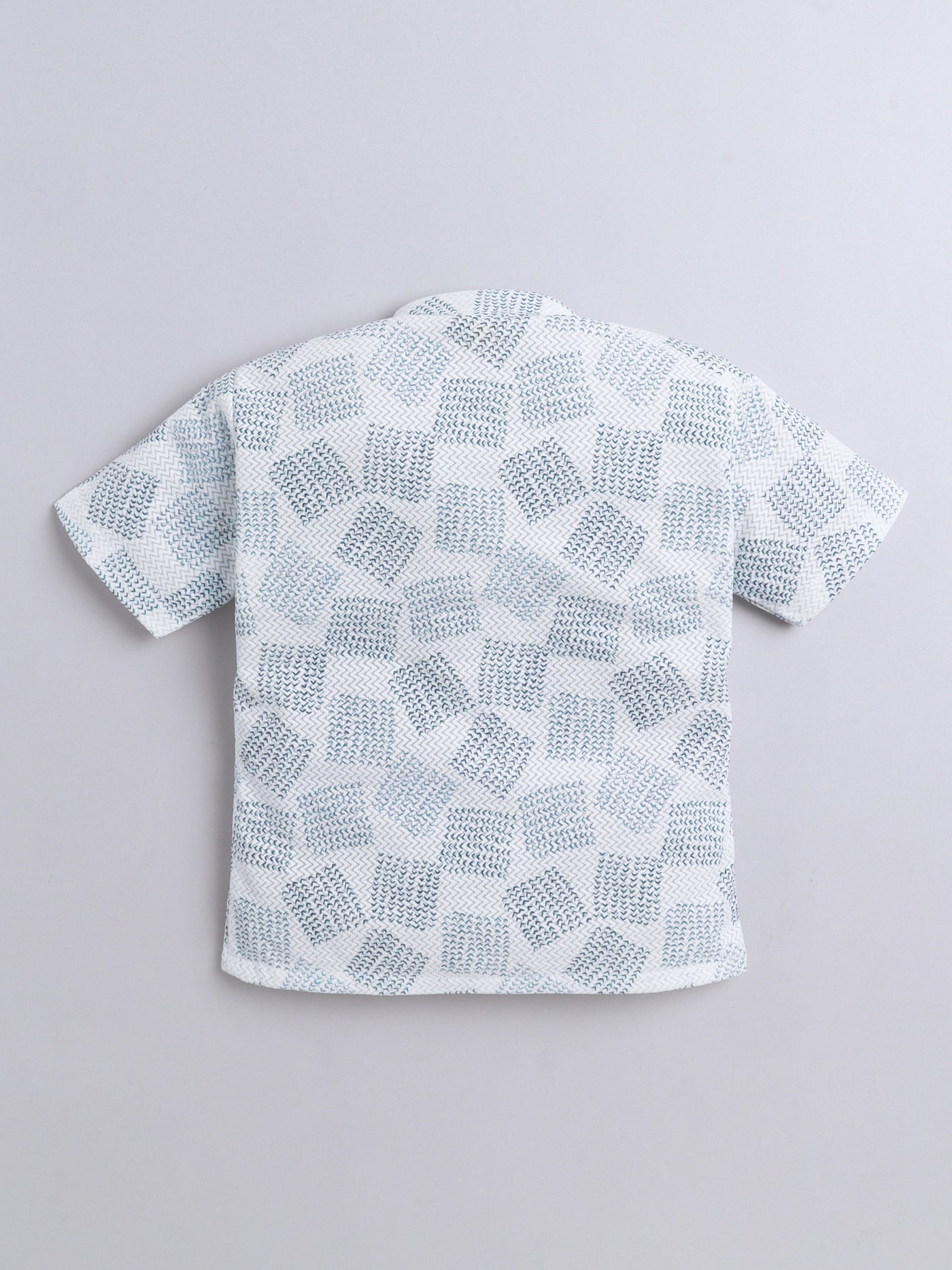 Boys Cotton Blend Printed Half Sleeves Shirt