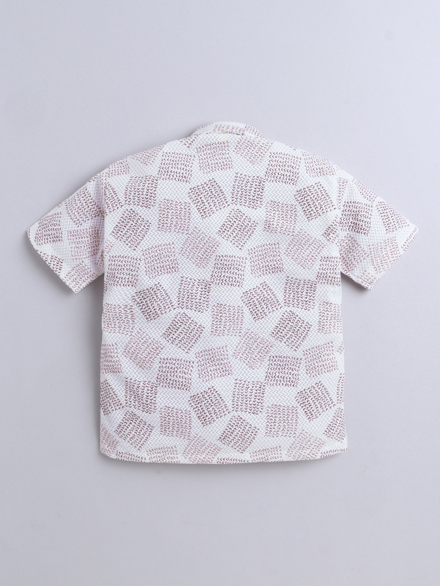 Boys Cotton Blend Printed Half Sleeves Shirt