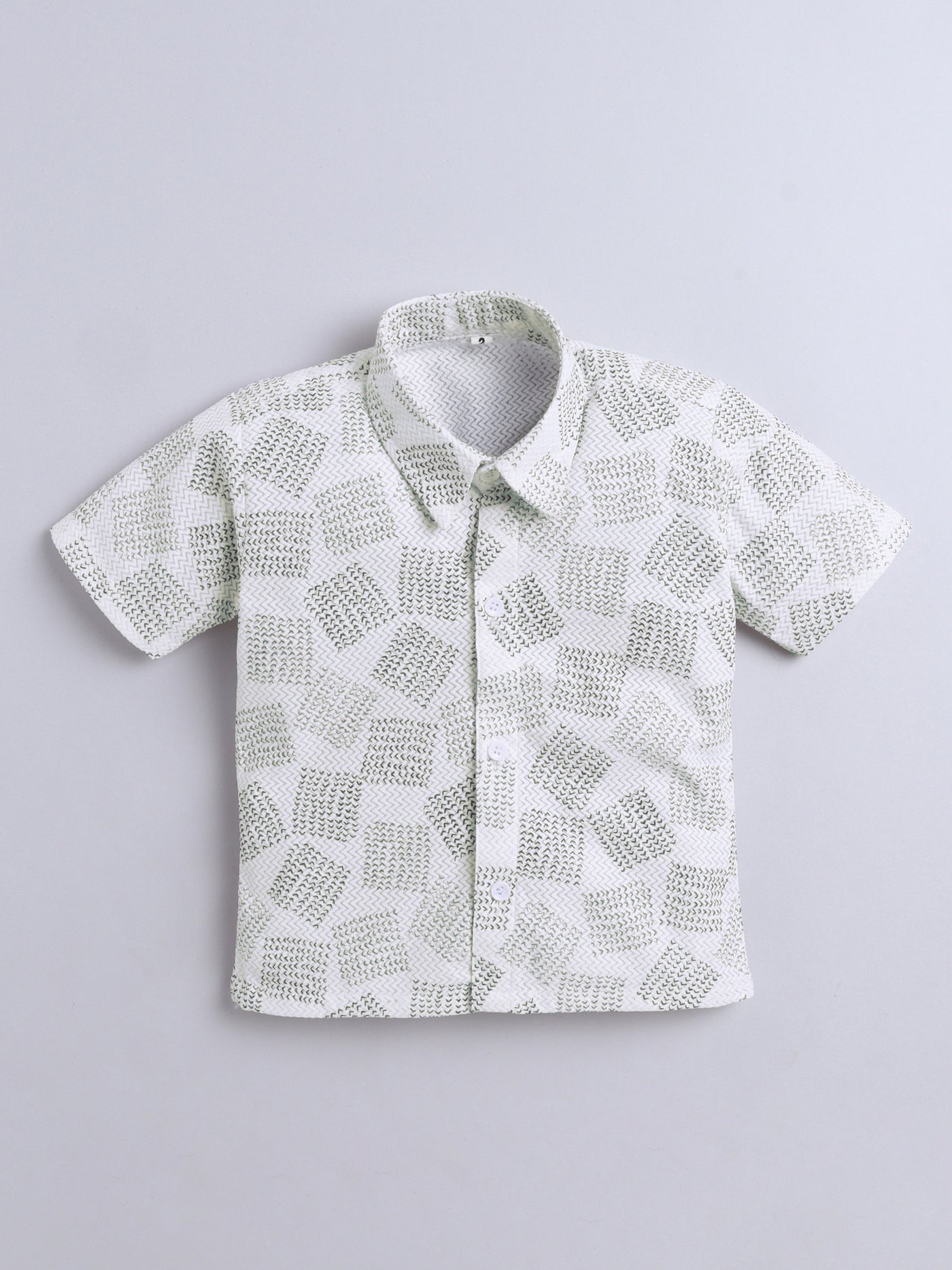 Boys Cotton Blend Printed Half Sleeves Shirt